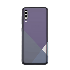 Back Glass with Camera Lens and Adhesive for Galaxy A30S (A307 / 2019) (NO LOGO) (PRISM CRUSH BLACK)