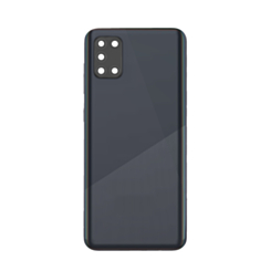 Back Glass with Camera Lens and Adhesive for Galaxy A31 (A315 / 2020) (NO LOGO) (PRISM CRUSH BLACK)