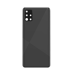Back Glass with Camera Lens and Adhesive for Galaxy A51 5G (A516 / 2020) (NO LOGO) (PRISM CUBE BLACK)