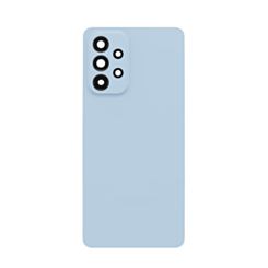 Back Glass with Camera Lens and Adhesive for Galaxy A53 5G (A536 / 2022) (NO LOGO) (BLUE)