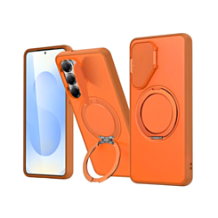 Flip Lens Cover Case with MagSafe Ring Kickstand (ORANGE) for Galaxy A36 / A56 (Only Ground Shipping)