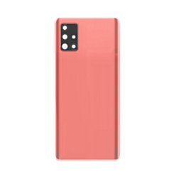 Back Glass with Camera Lens and Adhesive for Galaxy A71 (A715 / 2020) (NO LOGO) (PRISM CRUSH PINK)