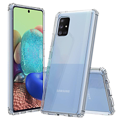 Galaxy A71 5G Hybrid Case with Air Cushion Technology - CLEAR (Only Ground Shipping)