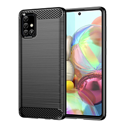 Flexible TPU Rubber Case - BLACK for Galaxy A71 UW (Only Ground Shipping)