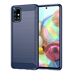 Flexible TPU Rubber Case - BLUE for Galaxy A71 UW (Only Ground Shipping)