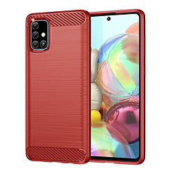 Flexible TPU Rubber Case - RED for Galaxy A71 UW (Only Ground Shipping)