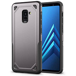 Armor Dual Layer Impact Shockproof Cover-DARK GRAY for Galaxy A8Plus 2018 (Only Ground Shipping)