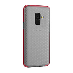 Galaxy A8 2018 Mesh Sport Case- SMOKEY RED (Only Ground Shipping)