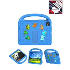 Shockproof Handle Case with Charms (BLUE) for iPad Air 4 / Air 5 / Air 6 (Only Ground Shipping)