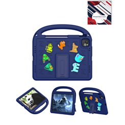 Shockproof Handle Case with Charms (NAVY BLUE) for iPad Air 4 / Air 5 / Air 6 (Only Ground Shipping)