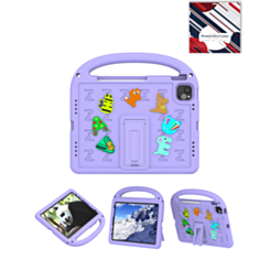 Shockproof Handle Case with Charms (PURPLE) for iPad Air 4 / Air 5 / Air 6 (Only Ground Shipping)