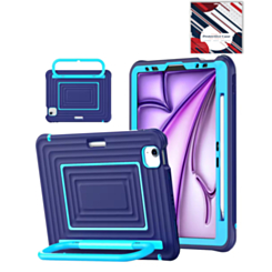 SoftShield Tablet Case with Handle Stand (DARK BLUE) for iPad Air 4 / Air 5 / Pro 11 (1st / 2nd / 3rd / 4th) (Only Ground Shipping)