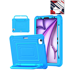 SoftShield Tablet Case with Handle Stand (LIGHT BLUE) for iPad Air 4 / Air 5 / Pro 11 (1st / 2nd / 3rd / 4th) (Only Ground Shipping)
