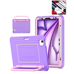 SoftShield Tablet Case with Handle Stand (PURPLE) for iPad Air 4 / Air 5 / Pro 11 (1st / 2nd / 3rd / 4th) (Only Ground Shipping)