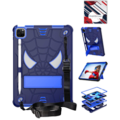 Rugged SpiderGrip Tablet Case with Kickstand & Shoulder Strap (NAVY BLUE) for iPad Air 4 / Air 5 / Pro 11 (1st / 2nd / 3rd / 4th) (Only Ground Shipping)
