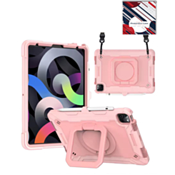 Full Body Protection Case with Square Kickstand (ROSE GOLD) for iPad Air 4 / Air 5 / Pro 11 (1st / 2nd / 3rd / 4th) (Only Ground Shipping)