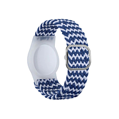 Airtag Wristband Nylon Watch Band - BLUE WHITE (Only Ground Shipping)