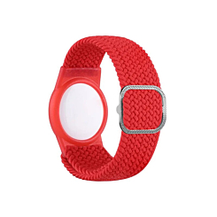 Airtag Wristband Nylon Watch Band - RED (Only Ground Shipping)