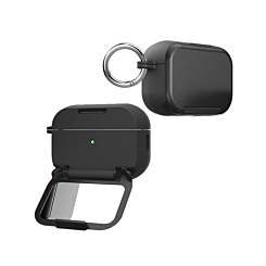 Creative Makeup Mirror Stand Holder Case - BLACK for Airpods 4th Gen (Only Ground Shipping)