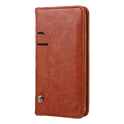 Galaxy A20E Luxury Leather Wallet Case with Credit Card Slot-BROWN (Only Ground Shipping)