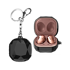 Galaxy Buds Pro / Buds 2 Pro / Buds 2 / Buds FE / Buds Live Transparent Plating Case (BLACK) with Keychain (Only Ground Shipping)