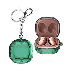 Galaxy Buds Pro / Buds 2 Pro / Buds 2 / Buds FE / Buds Live Transparent Plating Case (GREEN) with Keychain (Only Ground Shipping)