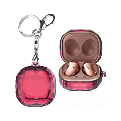 Galaxy Buds Pro / Buds 2 Pro / Buds 2 / Buds FE / Buds Live Transparent Plating Case (PINK) with Keychain (Only Ground Shipping)