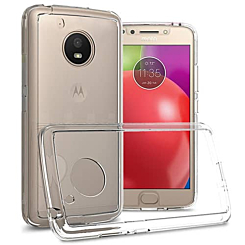 Motorola E4 Hybrid Case with Air Cushion Technology -CLEAR (Only Ground Shipping)