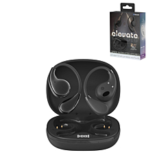 ELEVATE Open Wireless Stereo Earbuds - BLACK (Only Ground Shipping)