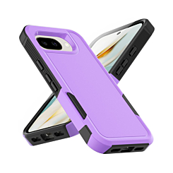 Dual Layers Shockproof Strong Case  w/Ring for Google Pixel 10A (PURPLE) (Only Ground Shipping)