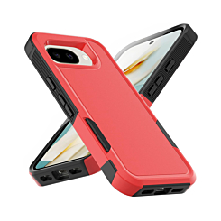 Dual Layers Shockproof Strong Case  w/Ring for Google Pixel 10A (RED) (Only Ground Shipping)