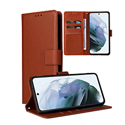 Google Pixel 9 Pro XL Leather Wallet Case with Card Slot - BROWN (Only Ground Shipping)