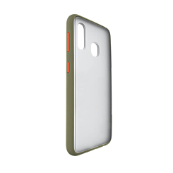 Hard PC Rear / Soft TPU Colorful Border Case - Style 5 for Galaxy A20E (Only Ground Shipping)