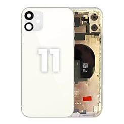 Back Housing Frame with Small Components Pre-Installed for iPhone 11 (NO LOGO) (WHITE)