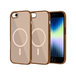 Transparent Magnetic Shockproof Case - BROWN for iPhone 6 / 6S / 7G / 8G / SE (Only Ground Shipping)