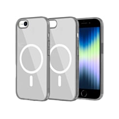Transparent Magnetic Shockproof Case - GRAY for iPhone 6 / 6S / 7G / 8G / SE (Only Ground Shipping)