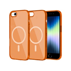 Transparent Magnetic Shockproof Case - ORANGE for iPhone 6 / 6S / 7G / 8G / SE (Only Ground Shipping)