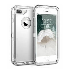 Transparent Heavy Duty Shockproof Case - CLEAR for iPhone 7 Plus / 8 Plus (Only Ground Shipping)
