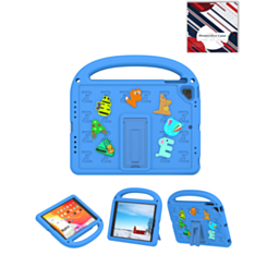 Shockproof Handle Case with Charms (BLUE) for iPad 5 (2017) / iPad 6 (2018) / Air 1 / Air 2 / Pro 9.7 (Only Ground Shipping)