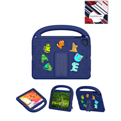 Shockproof Handle Case with Charms (NAVY BLUE) for iPad 5 (2017) / iPad 6 (2018) / Air 1 / Air 2 / Pro 9.7 (Only Ground Shipping)