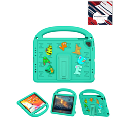 Shockproof Handle Case with Charms (GREEN) for iPad 5 (2017) / iPad 6 (2018) / Air 1 / Air 2 / Pro 9.7 (Only Ground Shipping)