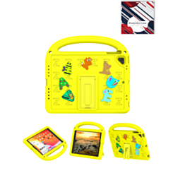 Shockproof Handle Case with Charms (YELLOW) for iPad 5 (2017) / iPad 6 (2018) / Air 1 / Air 2 / Pro 9.7 (Only Ground Shipping)