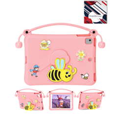 Kids Shockproof Tablet Case with Bee Handle Stand (PINK) for iPad 5 (2017) / iPad 6 (2018) / Air 1 / Air 2 / Pro 9.7 (Only Ground Shipping)