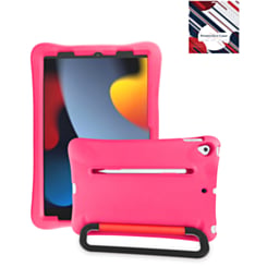 Kids Shockproof Tablet Case with Rotating Handle Stand (HOT PINK) for iPad 10.2" (7th / 8th / 9th) / Air 3 / Pro 10.5 (Only Ground Shipping)
