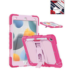Heavy Duty Shockproof Tablet Case with Kickstand (HOT PINK & PINK) for iPad 10.2" (7th / 8th / 9th) / Air 3 / Pro 10.5 (Only Ground Shipping)