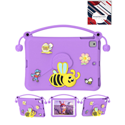 Kids Shockproof Tablet Case with Bee Handle Stand (PURPLE) for iPad 10.2" (7th / 8th / 9th) / Air 3 / Pro 10.5 (Only Ground Shipping)