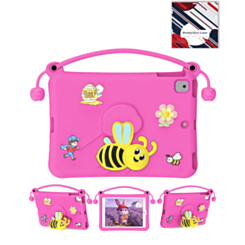 Kids Shockproof Tablet Case with Bee Handle Stand (HOT PINK) for iPad 10.2" (7th / 8th / 9th) / Air 3 / Pro 10.5 (Only Ground Shipping)