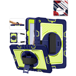 360 Rotating Hand Strap & Kickstand Case with Shoulder Strap (NAVY BLUE) for iPad 10.2" (7th / 8th / 9th) / Air 3 / Pro 10.5 (Only Ground Shipping)
