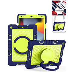 Multi-Functional Rugged Swivel Stand Case with Shoulder Strap (NAVY BLUE) for iPad 10.2" (7th / 8th / 9th) / Air 3 / Pro 10.5 (Only Ground Shipping)