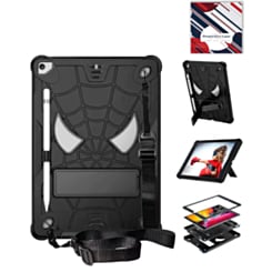 Rugged SpiderGrip Tablet Case with Kickstand & Shoulder Strap (BLACK) for iPad 10.2" (7th / 8th / 9th) / Air 3 / Pro 10.5 (Only Ground Shipping)
